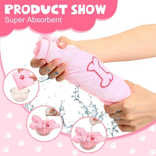 4 Pcs Dog Towels for Drying Dogs Puppy Towel Bulk Microfiber Absorbent Towel Pet - Picture 2 of 7
