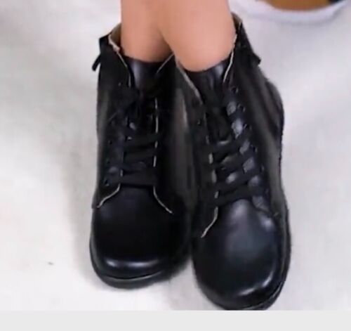 New WOMEN'S Black Leather Handmaid Barefoot Boot - Picture 8 of 8