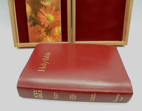 Vtg King James Regency 162MR Bible in Wooden Box Footprints Poem Cover 1984 - Picture 12 of 18