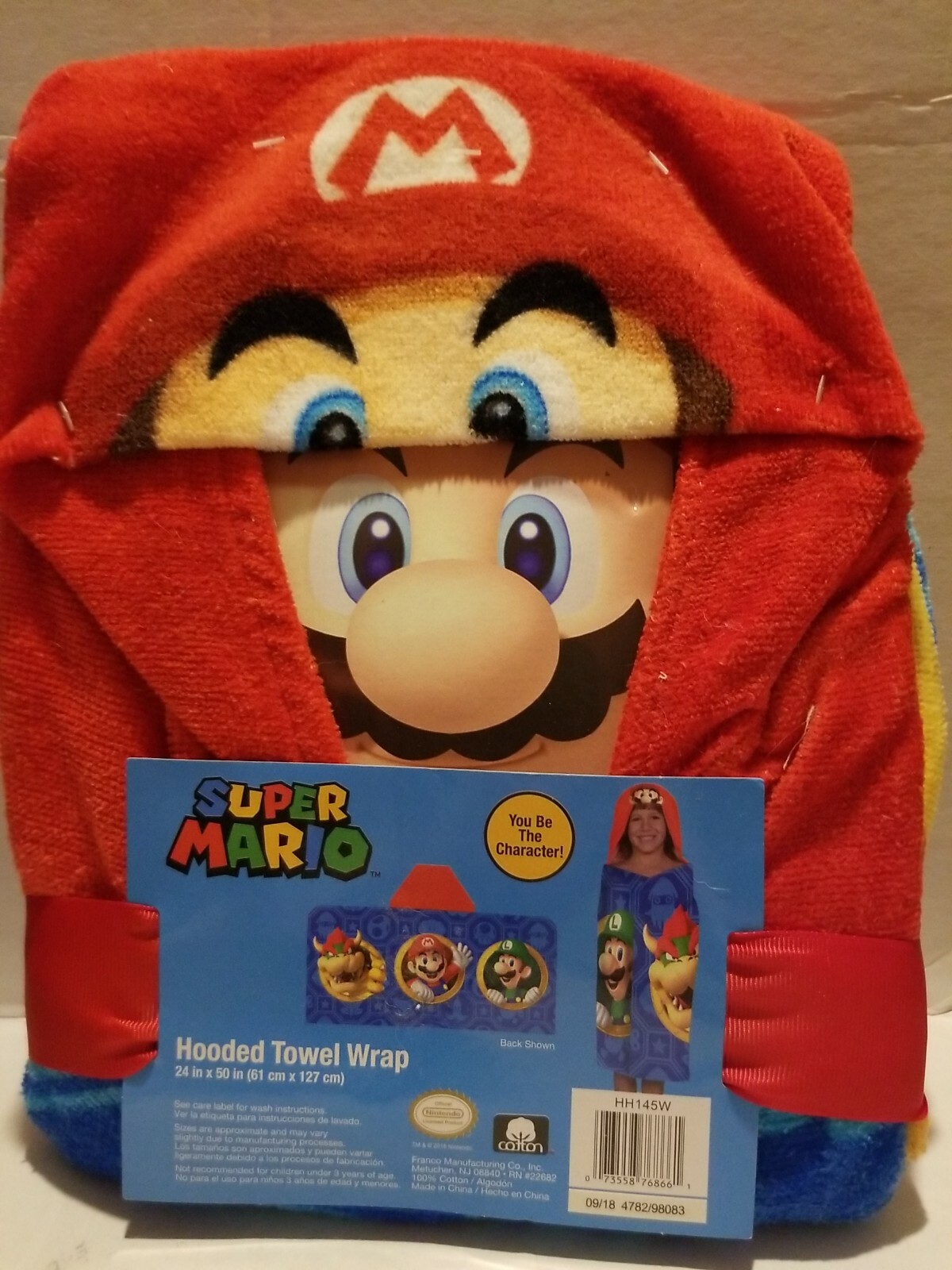 mario hooded towel