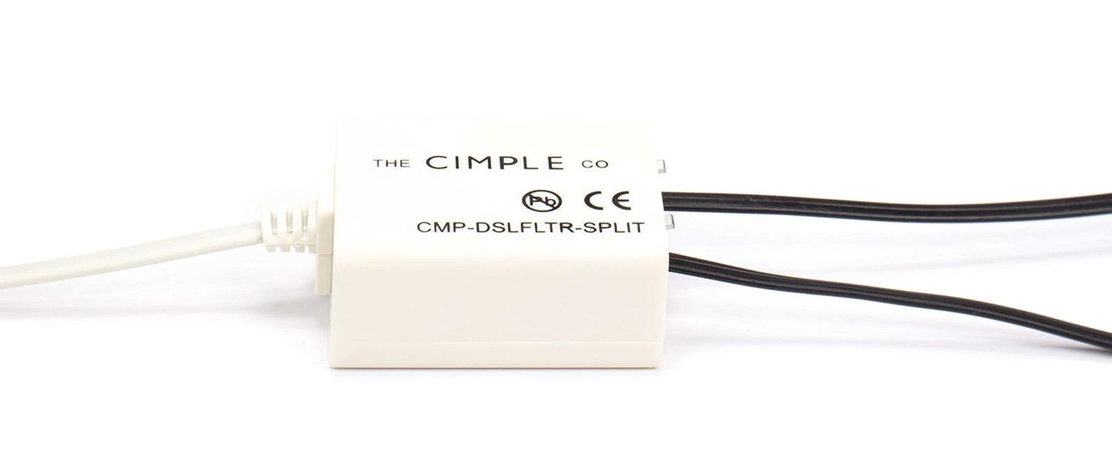 THE CIMPLE CO Modem Phone Filter, 1 Pack, DSL Splitter, 2 Wire, 1 Line, Removes 