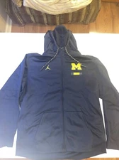 Michigan Wolverines Jordan Dri Fit Fill Zip Hoodie Size Xxl NWOT