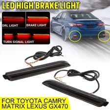 For Toyota Camry 2006-2014 LED Rear Bumper Reflector Brake Lamp Stop Light Red