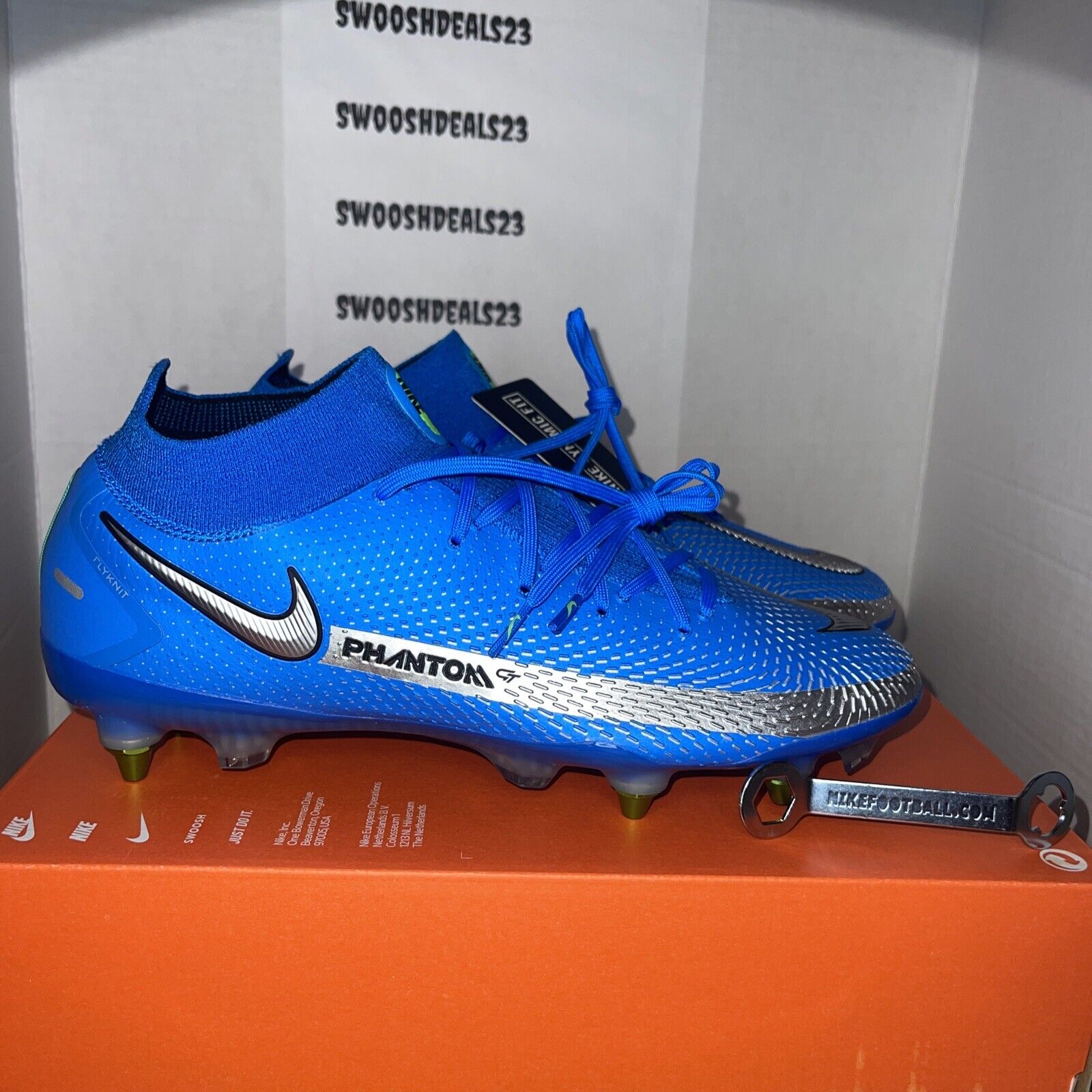 Size 10 - Nike Phantom GT Elite DF SG Photo Blue Metallic Size 10 - Nike Phantom GT Elite DF SG Photo Blue Metallic