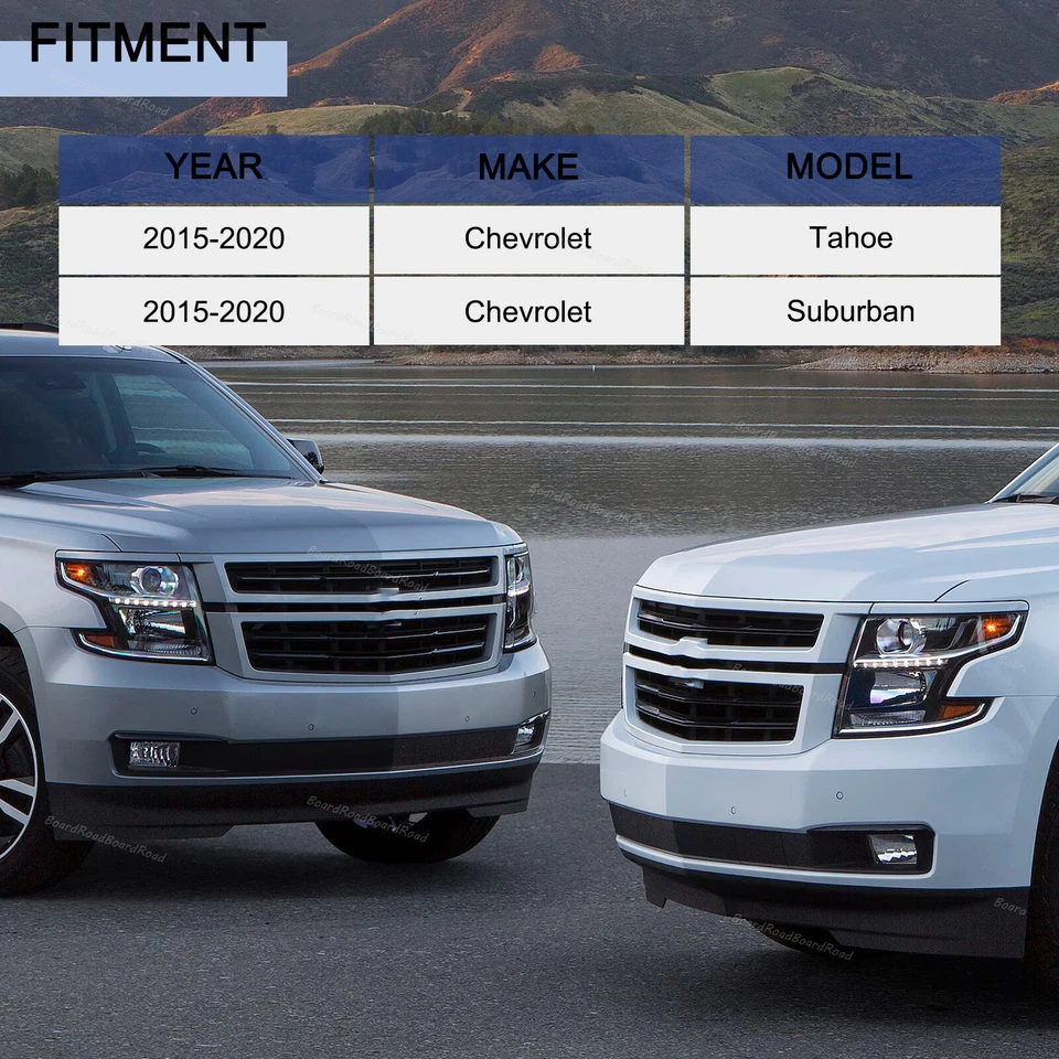 Fits Chevy Chevrolet Tahoe Suburban 2015-20 Front Bumper Cover With Sensor Holes Foto 2 de 4