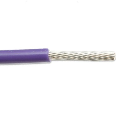 M22759/33-28-7 28 AWG Silver-Coated Copper Lead Wire X-ETFE 200°C Violet 600V