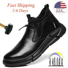 Mens Indestructible Waterproof Work Boots Safety Shoes Steel Toe shoes Non slip