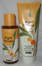 PINK by Victoria's Secret Fragrance Mist  Lotion Set Lot of 2 BRIGHT MIMOSA