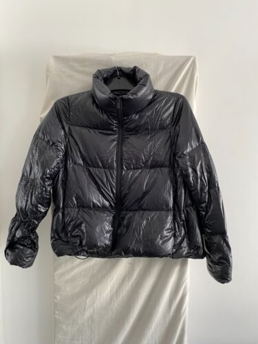 UNIQLO Black Shiny Down Puffer Coat Size XXS