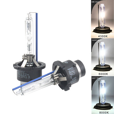 2x 35W D2S  HID XENON Headlight Bulbs OEM Lamp Low Bean White/Blue Light