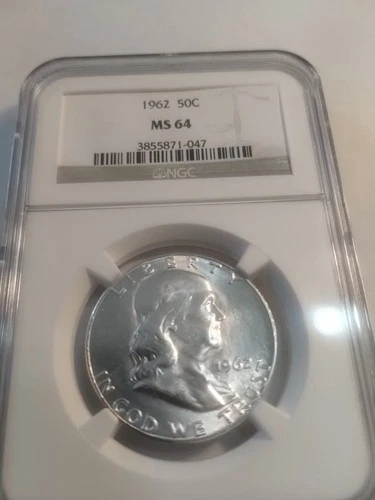 1962 P NGC MS64 Franklin Half Dollar 50¢