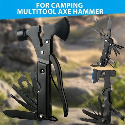 12 IN 1 Multitool Camping Zubehör Gadgets mit Axt Hammer Säge Schraubendreher