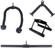 Tricep Press Down Cable Attachment, LAT Pulldown Attachment, Weight Machine A...