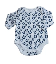 Disney Baby Girl/Boy Size 0-3m Bodysuit Blue/ White Long Sleeves
