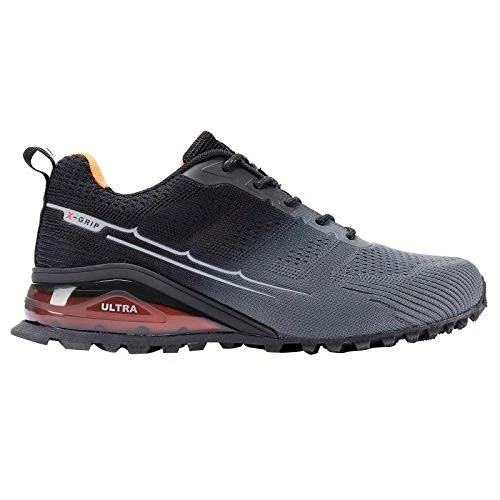 Kricely Men's Trail Running Shoes Fashion Walking Hiking Sneakers Grey