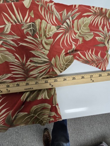 Vintage Tori Richard Herren Polo Hawaiihemd Tropical Leaves Cotton Lawn Large - Bild 7 von 8