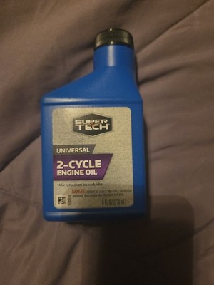Super Tech Universal 2 Cycle Engine Oil, 8 oz Bottle