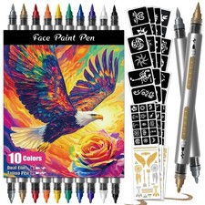 Temporary Tattoo Markers for Skin - Henna Body Tattoo Kit Dual-End Visible Ca...