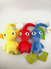 Genuine Pikmin Plush Set of 3 by Little Buddy - Red - Blue - Yellow