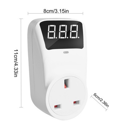 Digital Automatic Voltage Protector Sockel 13A LCD Display Power Protector BA