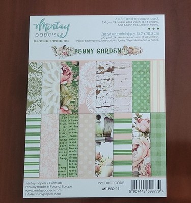 Mintay Papers - Peony Garden 6X8 Add on Paper set