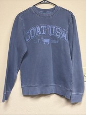 NWT GOAT USA Adult Linden Vintage washed Slate Crewneck Sweatshirt Sz XS 55