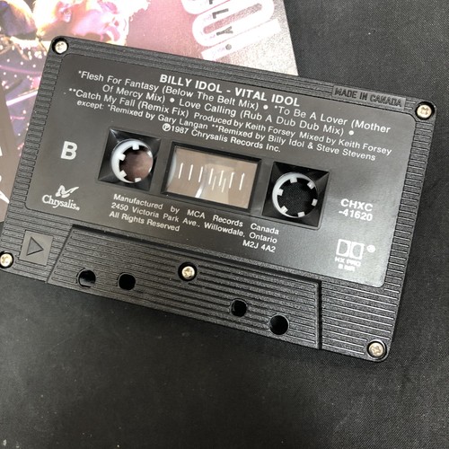 BILLY IDOL Vital Idol CASSETTE Tape CANADA 1987 - Picture 6 of 7