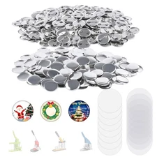 500 Sets Blank Metal Button Making Supplies Badge Parts, 32mm/1.25 inch Round...