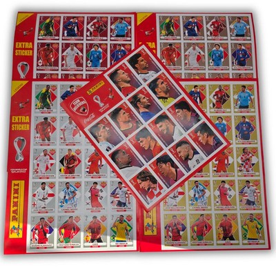 Panini World Cup 2022 | Team Believers Komplett Set | Alle Extra Sticker Bogen