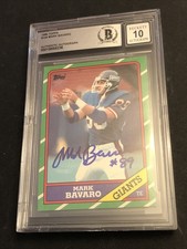 BECKETT 10 GEM MINT AUTO MARK BAVARO SIGNED 1986 TOPPS ROOKIE CARD RC GIANTS 236. rookie card picture