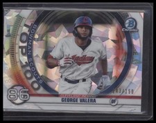 2020 Bowman #BTP-86 George Valera Bowman Scouts Top 100 Atomic Refractor #/150
