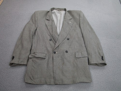 Paul Smith, Paul Smith Blazer Coat Womens Large Houndstooth Double Breasted Vintage 90s