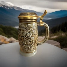 Avon Fine Collectibles The Gold Rush Stein  1987 Era Avon Handcrafted #22238