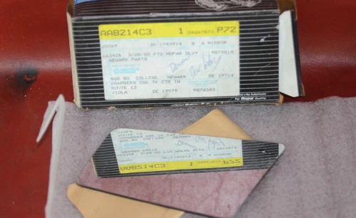 NOS 1981-1989 Dodge Aires & Plymouth Reliant Left LH MIRROR GLASS Mopar 4267873