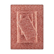 100 Cotton Extra Soft Jersey Bed Sheet Set Queen Red Canyon Crackle 4 Pieces