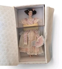 Franklin Mint Heirloom Porcelain Doll Catherine Poetry Of The Fan 17 Inch NIB