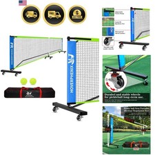 Portable Pickleball Net for Driveway, 22FT Regularion Size Pickle Ball Net Se...
