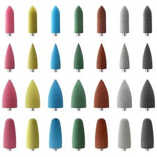 50 Pcs Dental Lab Silicone Rubber Polishers Diamond Polishing Burs Shank 2.35mm