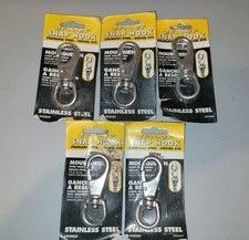 3.25" x 3/4" Stainless Steel Swivel Eye Snap Hook, 4 Pack Flag Pole Clips
