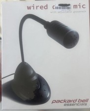 Packard Bell Essentials Wired Desk Mic 7.75" W/Adjustable Gooseneck Plug N Play