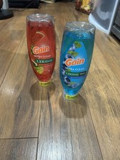 2 bottles of gain dish soap squeeze bottle watermelon and blueberry scent