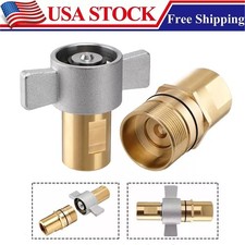 1″ NPT Truck Trailer Brass Wet Line Wing Nut Hydraulic Quick Disconnect Coupler