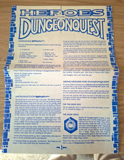 Games Workshop Heroes For Dungeonquest Rules Game 1989 Fantasy Miniatures 2P