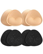 Waterproof Bathing Suit Cups Inserts - 4 Pairs Swimsuit Pads Heart Push up In...