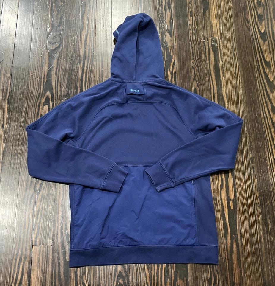 Nike England 3 Lions Soccer Hoodie Men’s Medium Blue Cotton Polyester  - Image 3 of 4