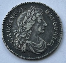 1683 Charles II Silver Sixpence Coin