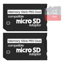 2 Pack Memory Stick Adapter,Micro SD to Memory Stick PRO Duo MagicGate Card, ...