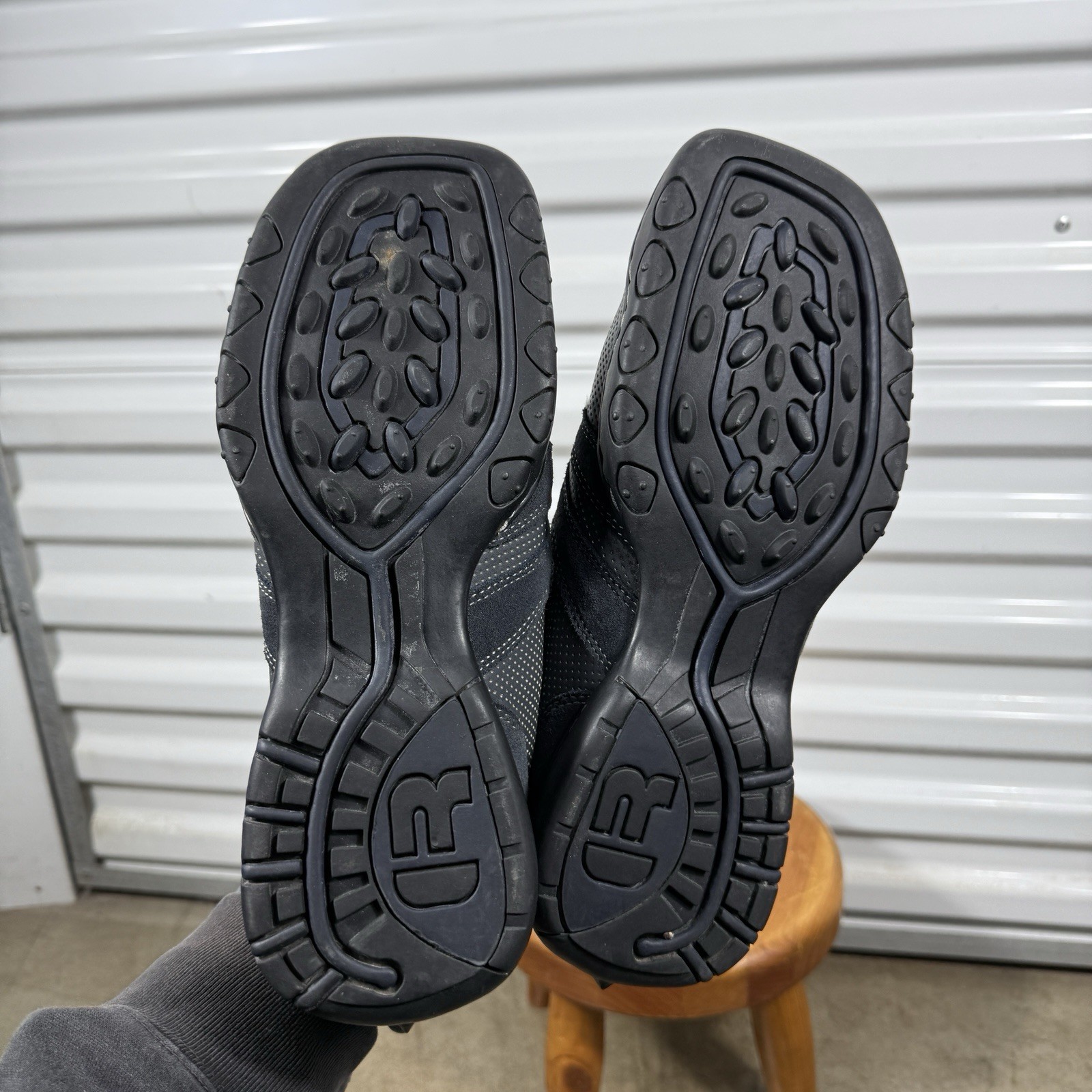 Kenneth Cole Reaction Mens Black Leather Lace Up Sneaker Chunky Dad Shoes Size 8