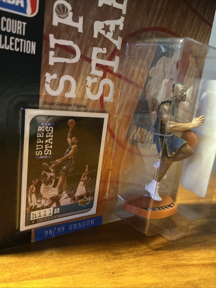 Figura Grant Hill NBA Court Collection Super Stars 98/99 Temporada Pistones Nuevo en Paquete Foto 4 de 4