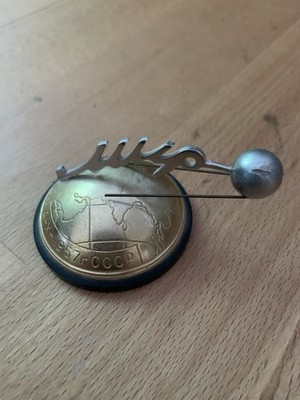 Sputnik Mir Frieden Original Souvenir Weltraum Globus 1957 Sowjetunion CCCP